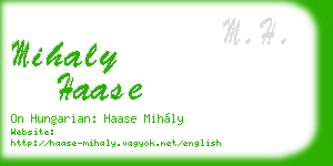 mihaly haase business card